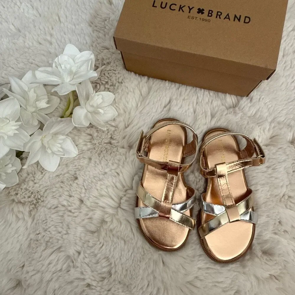 Lucky Brand Evie Sandal Metallic Sandal Size 10M Toddler Girls